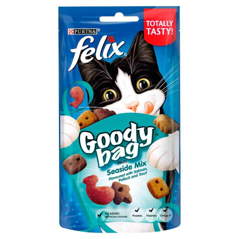 Felix Goody Bag Cat Treats Seaside Mix 60g Felix Goody Bag Cat Treats Seaside Mix 60g